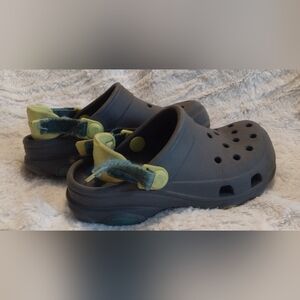 Crocs All Terrain Size 12 Shoe Grey Green Unisex Clog Water Shoe Kids